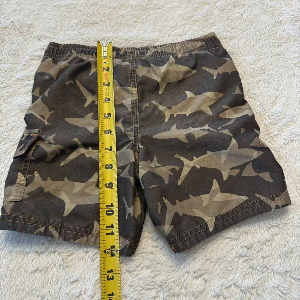 Op Ocean Pacific Boys Camo Print Swim Shorts Size Small 24 mo Mesh Lining